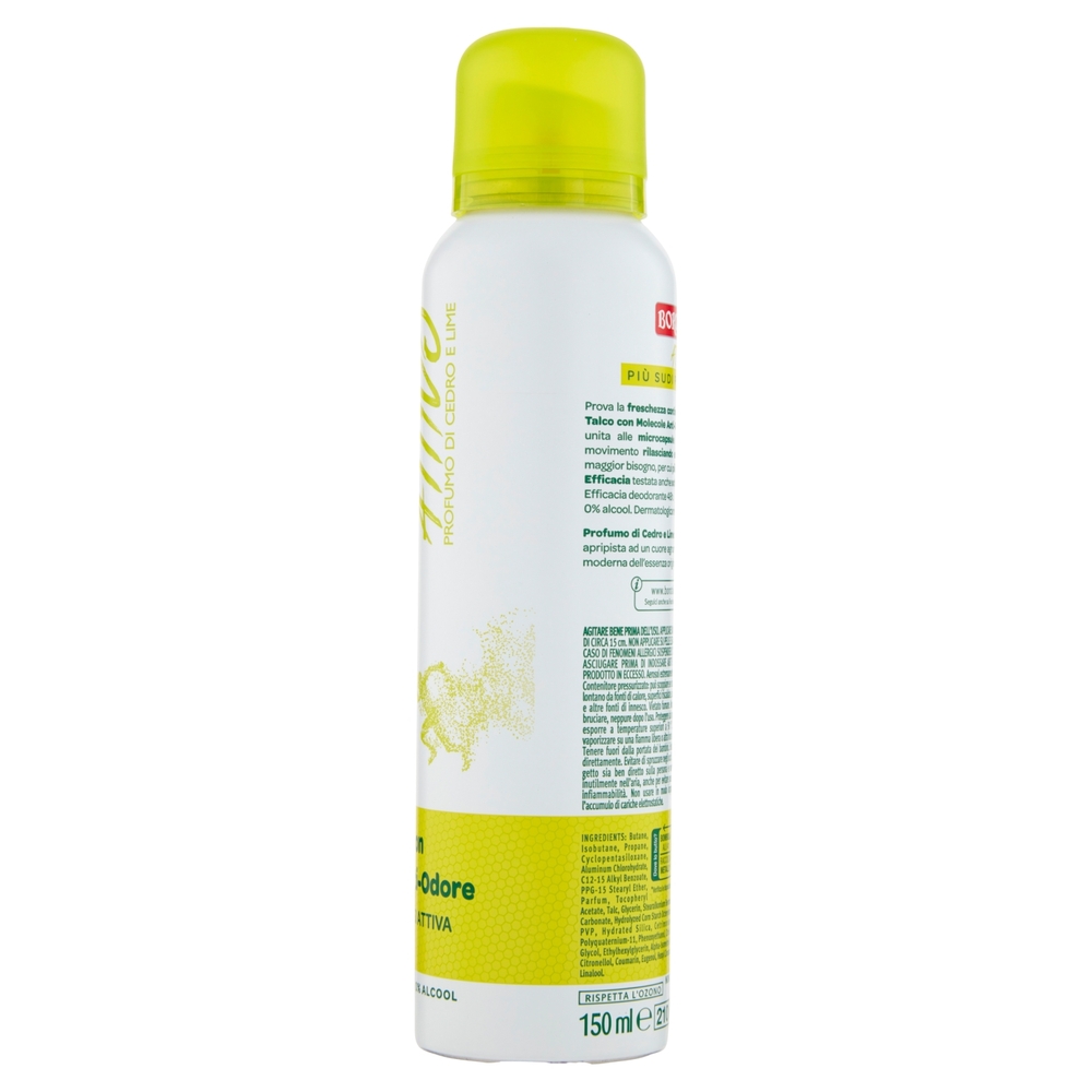 Borotalco Attivo Profumo di Cedro e Lime Deo Spray 150 ml